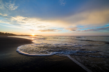 Black sand beach sunset 6