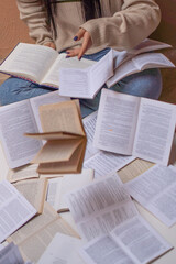 Fototapeta premium many open books