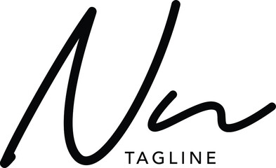 NN  Letter Initial Logo Design, Vector Template