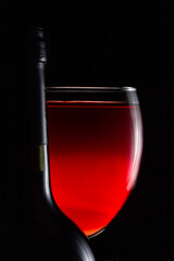 elegante botella de vino 