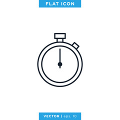 Stopwatch Icon Vector Design Template
