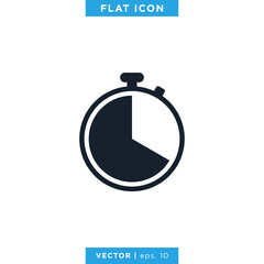 Stopwatch Icon Vector Design Template