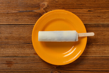 top view popsicle with black sesame inside