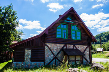 Traditional wooden house in the Montenegro