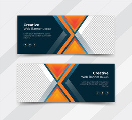 Creative web banner, social media cover templates