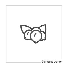 black currant isolated line icon for web and mobile
