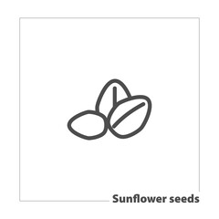 sunflower seed isolated line icon for web and mobile