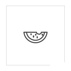 Watermelon isolated line icon for web and mobile