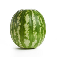 whole watermelon on an isolated white background