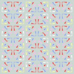 Beautiful of Colorful Shape, Repeated, Abstract, Illustrator Pattern Wallpaper. Image for Printing on Paper, Wallpaper or Background, Covers, Fabrics