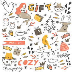 Abstract doodle background