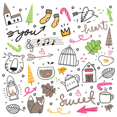 Abstract doodle background