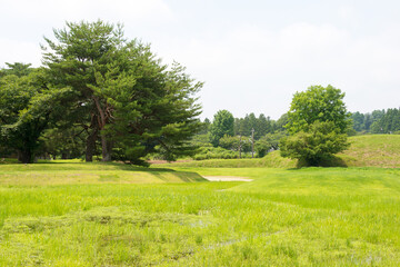 Muryoko-in ruins in Hiraizumi, Iwate, Japan. It is part of UNESCO World Heritage Site - Historic Monuments and Sites of Hiraizumi.