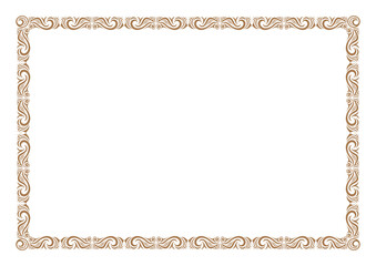 Abstract Gold Ornament Frame & Border