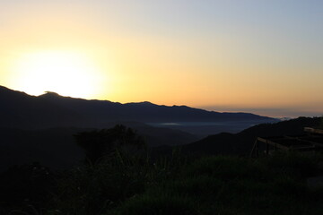 Sunrise at the mountains