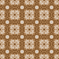 The simple flower pattern on Indonesian batik with seamless mocca color design