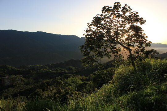 Dawn at the mountains