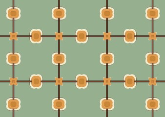 Naklejka premium seamless pattern with retro shapes