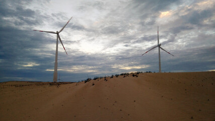 wind turbines farm