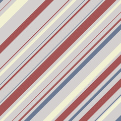 Geometry, abstract background. Diagonal stripes of dark red, blue, yellow in different sizes on the same background. Modern wallpaper.