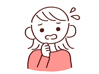 慌てる若い女性