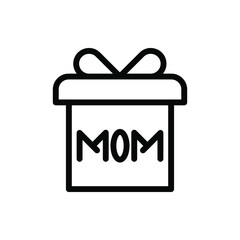 gift for mom mother day icon vector illustration outline style