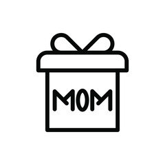 gift for mom mother day icon vector illustration outline style