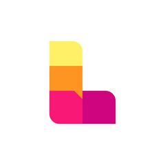 letter L chat logo 