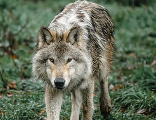 wolf in the grass