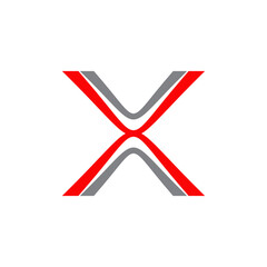 X letter initial logo design template