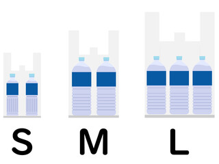 様々なレジ袋のサイズ、目安