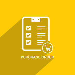 purchase order icon, Business icon vector