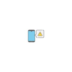 Smartphone alert logo icon vector