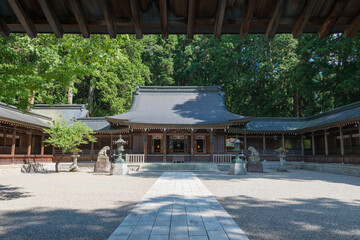 Hida Ichinomiya Minashi Shrine. a famous historic site in Takayama, Gifu, Japan.