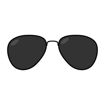 Vector Cartoon Aviator Sunglasses Illustration