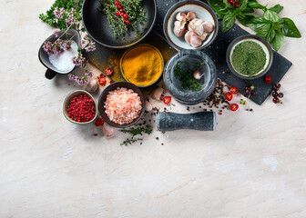 Various herbs and spices