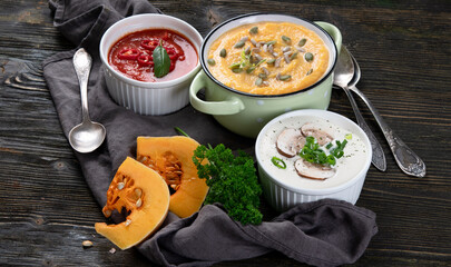 Vegetables cream soups