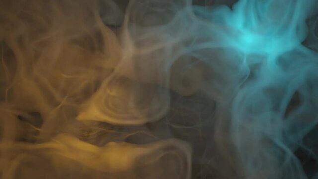 Smoke twists and blows on camera. 3d smoke render.