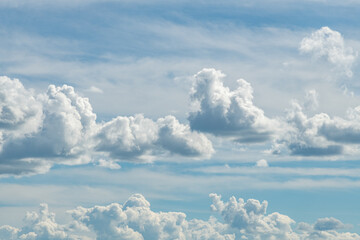 Cirrus and Cumulus clouds landscape mode