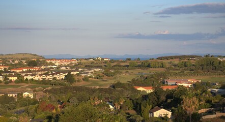 Fototapeta premium Panoramic view of a city in summer