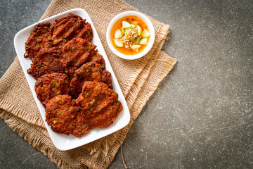 fried fish paste balls or deep fried fish cake