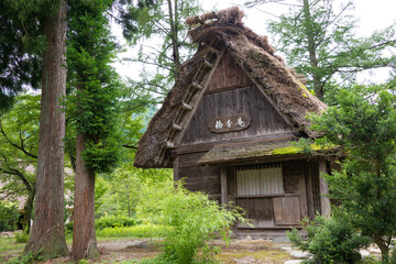 Fototapeta na wymiar Gasshozukuri Minkaen Outdoor Museum in Shirakawago, Gifu, Japan. a famous historic site.