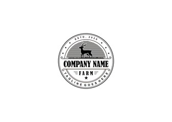  Retro Vintage Cattle / Beef Emblem Label logo design and deer symbol inspiration