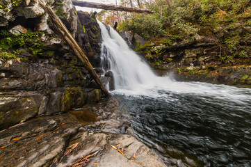 Abrams Falls On Abrams Creek. Abrams Fall Trail,Great Smokey Mountains National Park, Tennessee, USA