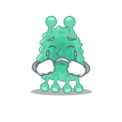 Caricature design of azotobacter vinelandii having a sad face