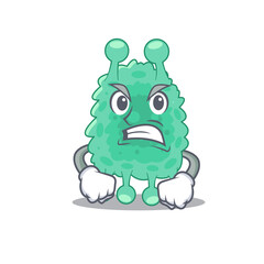 A cartoon picture of azotobacter vinelandii showing an angry face