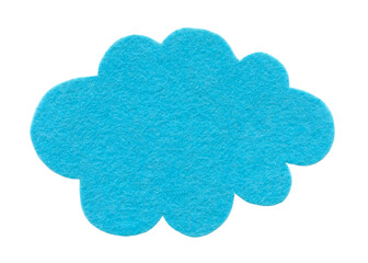 A felt cloud isolated. Decorative item for decoration, greeting cards, packaging, scene creator and other design