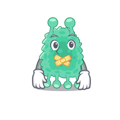 Azotobacter vinelandii cartoon character style having strange silent face