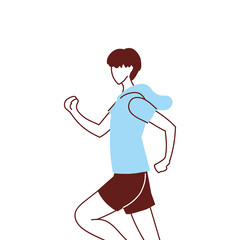 man wearing sportswear for running