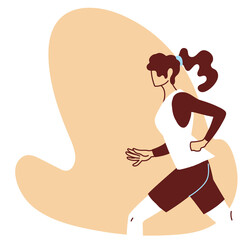 woman wearing sportswear for running